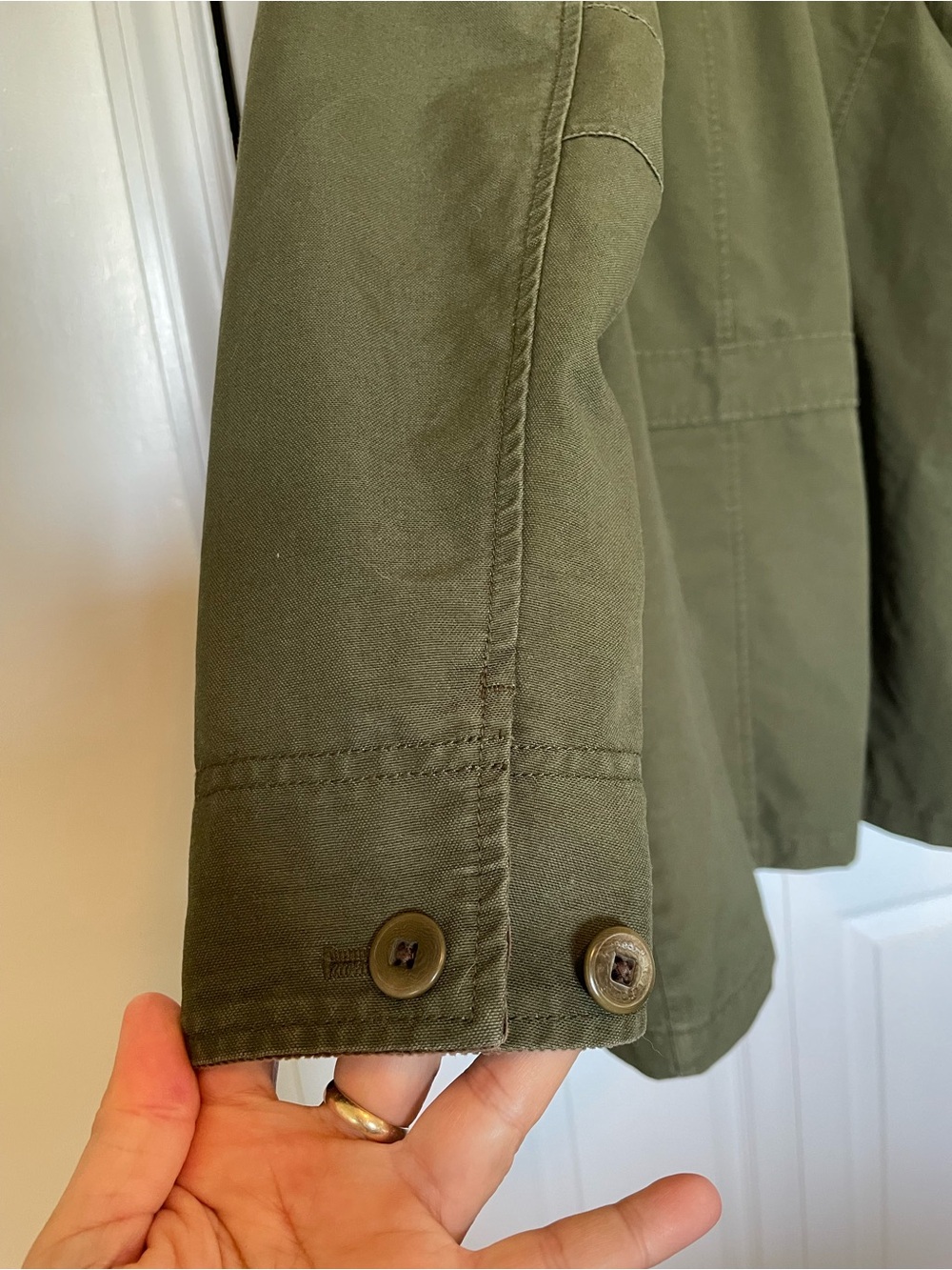 L.L. Bean 3XL Olive Green Field Barn Chore Jacket plaid lined Corduroy Collar - Picture 8 of 13